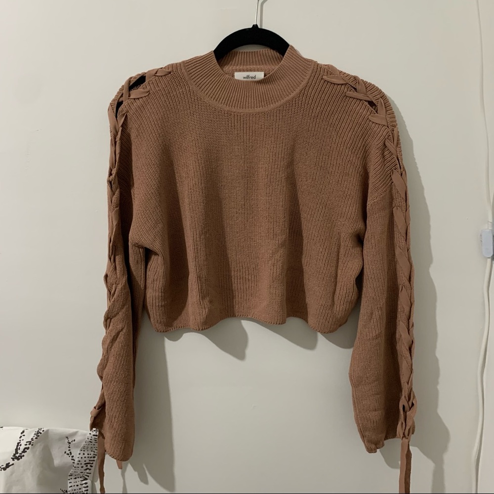 NWT WILFRED SALOME CREW NEXK WITH ARM TIES SWEATER - Picture 2 of 9